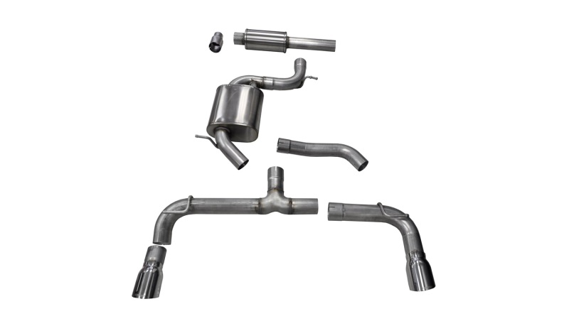 Volkswagen GTI Performance Exhaust - Rear - CORSA Performance - Cat-Back Dual Rear Exit - Polished - `14-`16
